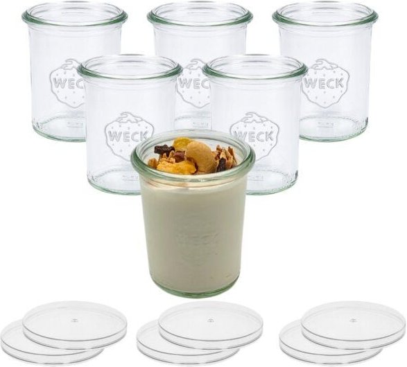 Thumbnail - mikken 6er Set WECK Dessertgläser 160 ml Joghurtgläser Sturzgläser mit Frischhaltedeckel