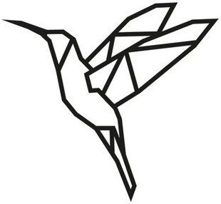 BeWooden Wanddekoration aus Holz - Kolibri Silhouette