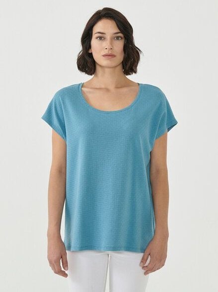 ORGANICATION T-Shirt aus Bio-Baumwolle mit Strukturmuster