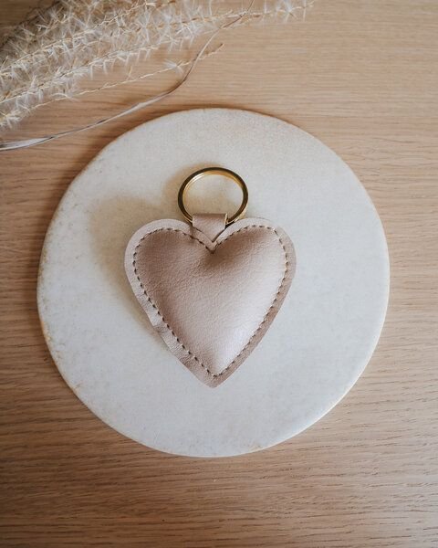 lille mus veganer Schlüsselanhänger HERZ aus Kunstleder