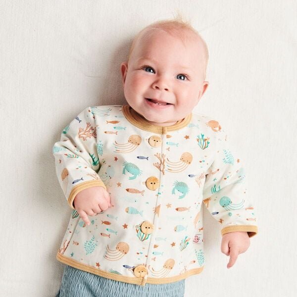 Cheeky Apple Gefüttertes Jäckchen "Ocean Party" aus Bio-Baumwolle