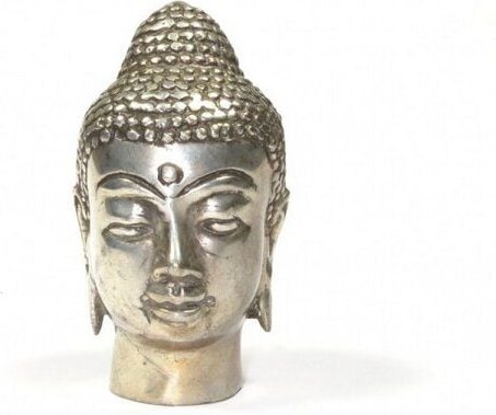 Just Be Buddhakopf versilbert