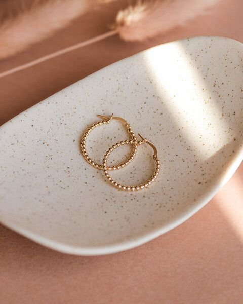 lille mus Creolen 'Kugeln' 925 Silber / vergoldet