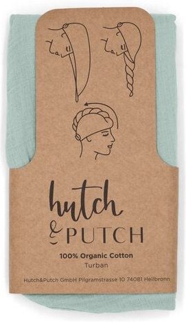 Hutch&Putch - Musselin Turban - Haarturban mit Knopf - aus 100% Bio Baumwolle - für langes und kurzes Haar geeignet - Sa...