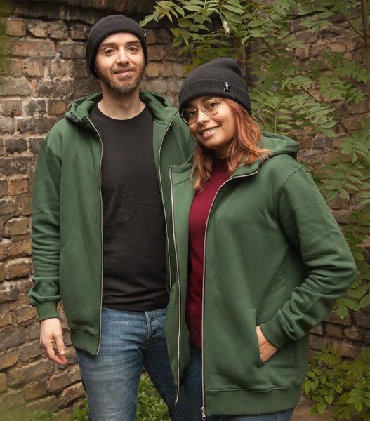 päfjes Basic Zipper Jacke - Fair gehandelt - Unisex Bio Sweatjacke