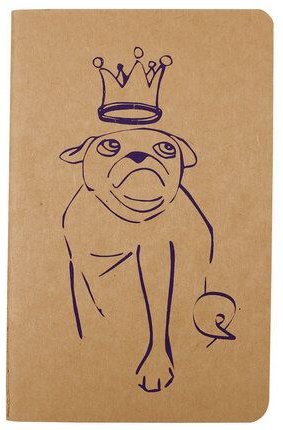 HANDGEDRUCKT "Mops" Notizhefte ca. DIN A6