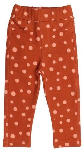 Kinder Sweat-Leggings GOTS-zertifiziert aus Bio-Baumwolle braun mit Punkten – Walkiddy