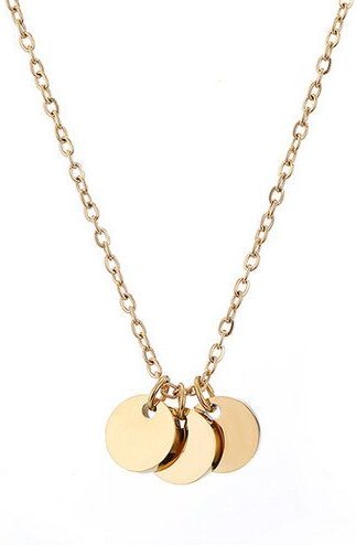 Kreis Kette mit 2,3 oder 4 Münzen in 6mm mit 42+8 cm langer Kette von Elektropulli