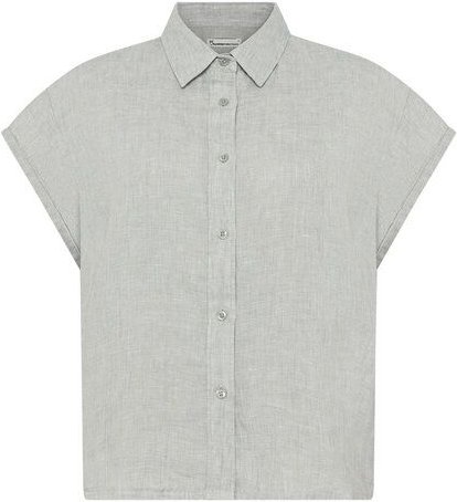 KnowledgeCotton Apparel ASTER faltbares Kurzarm-Leinenhemd - Bio-Leinen - GOTS/Vegan