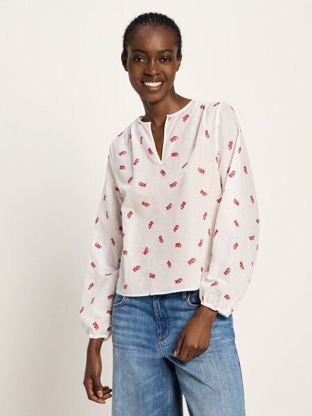 LANIUS Langarmbluse mit Kräuseln