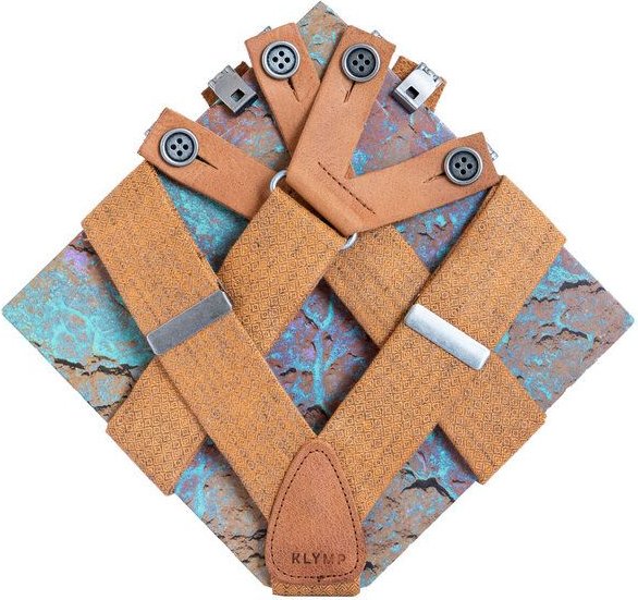 klYmp Hosenträger / Schleife in Leinen Diamand