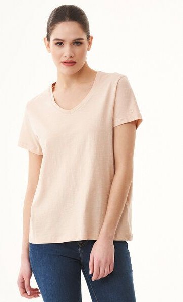 ORGANICATION Damen Basic T-Shirt aus Bio-Baumwolle mit V-Ausschnitt