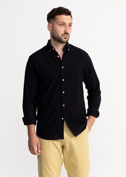 De IONESCU „Godeanu“ Leinenhemd aus französischem Leinen & Bio-Baumwolle