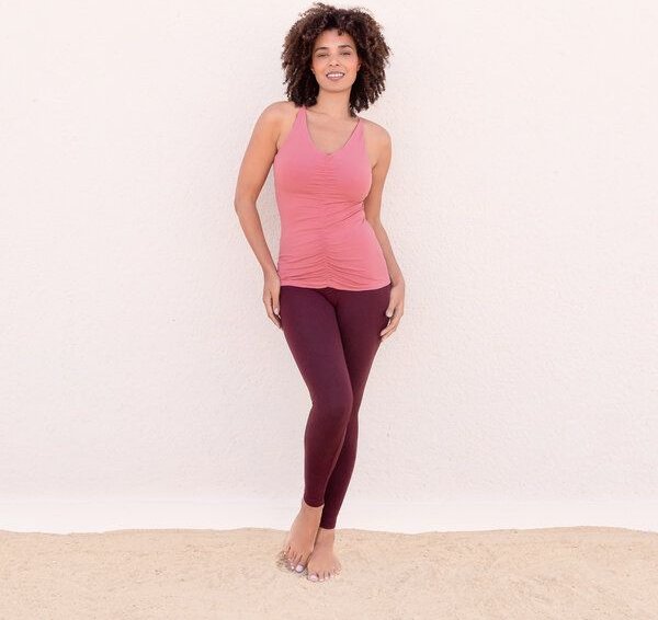 Jaya NICOLE - Damen - Top für Yoga aus Biobaumwolle mit besonderer Rückenpartie