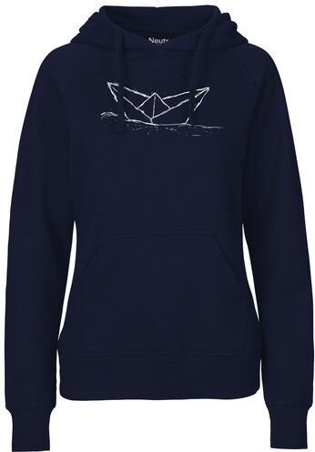 ilovemixtapes Fair gehandelter Frauen Hoodie "Paperboat" aus Biobaumwolle