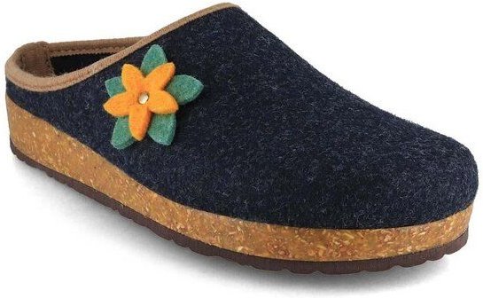 Tuffeln Vegane Damen Hausschuhe Filzclogs Blumig