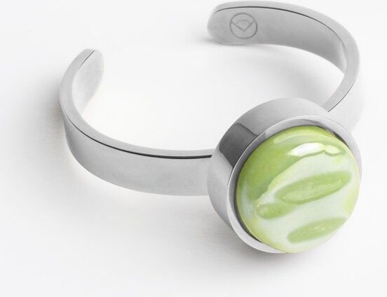 ALEXASCHA Größenverstellbarer Ring mit Stein | Silber