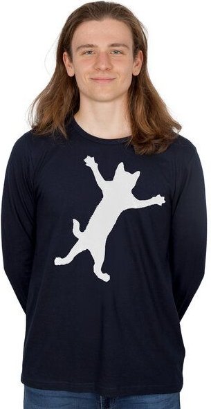 HANDGEDRUCKT "Klammerkatze" Männer Longsleeve