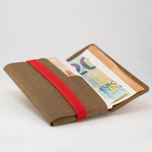 ANDERS & KOMISCH Veganes Kreditkartenetui - Cardholder mit Münzfach - A&K TINY Braun