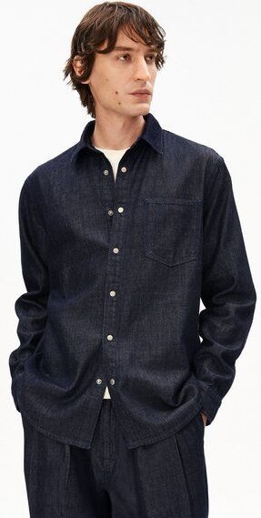 ARMEDANGELS DARK WASH DENIM Herren Jeanshemd aus Bio-Baumwoll-Mix