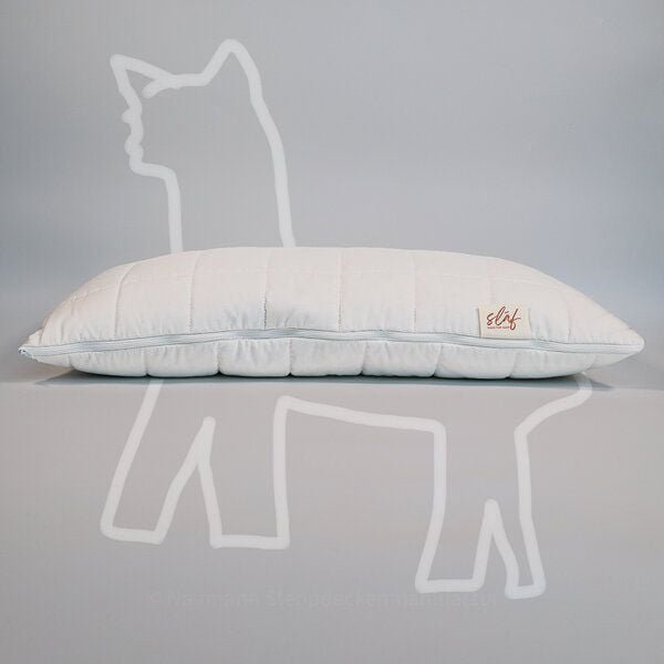 Slāf Alpaka Kopfkissen BIO, Kissen mit kbA Steppbezug