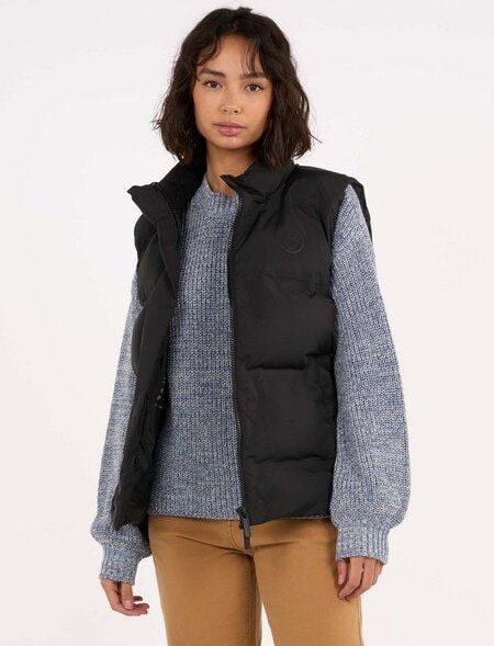 KnowledgeCotton Apparel Weste für Frauen - Puffer Vest - aus Recyceltem Polyester