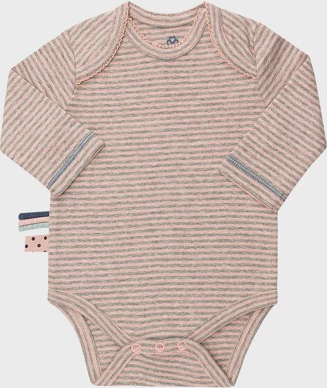 Baby Langarm Bodysuit, gestreift 'OrganicEra' aus Bio Baumwolle