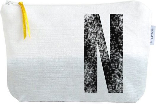 renna deluxe Kulturtasche und Kosmetiktäschchen mit Monogramm GRAU