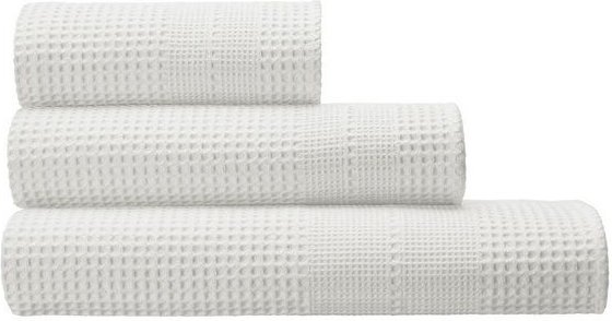 Cotonea Bio Waffelpikee-Handtuch exquisit mit Schmuckbordüre