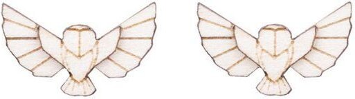 BeWooden Holzohrringe Schneeeule – handgefertigter, nachhaltiger Anstecker mit Eulenmotiv