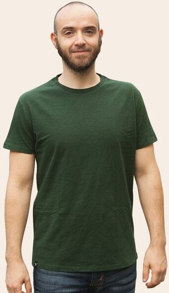 päfjes Basic / Blanko - Fair gehandeltes Bio Männer T-Shirt Slub