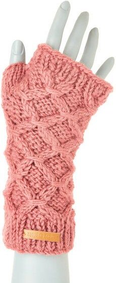 short'n'pietz Schurwollhandstulpen mit Rautenzopfstrickmuster, handgestrickt