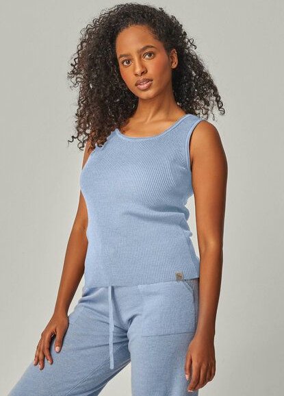 YOU LOOK PERFECT 100% Merino Rippen-Stricktop "Blossom"