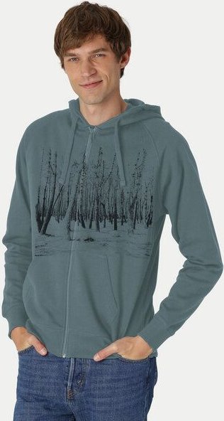 Peaces.bio - handbedruckte Biomode Herren Zip-Hoodie Woodland