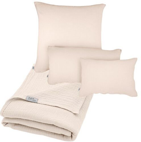 Hutch&Putch Musselin-Sommerbundle für warme Nächte (Sommerdecke 200x135 + Kopfkissenbezug nach Wahl) aus 100% Bio-Baumwo...