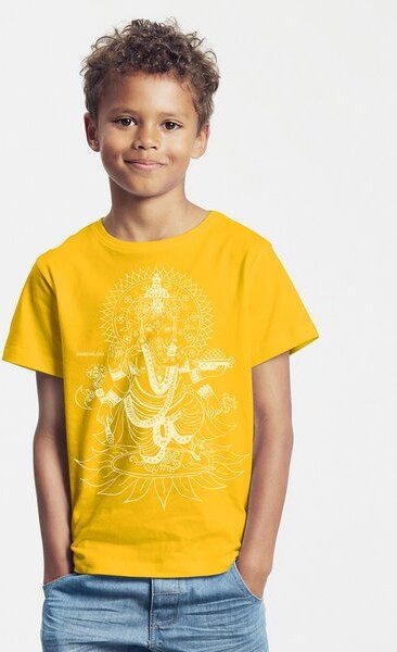 Peaces.bio - handbedruckte Biomode Bio-Kinder T-Shirt Ganesha