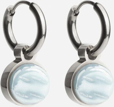 ALEXASCHA Silber Creolen mit Anhänger | Mix & Match