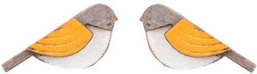 BeWooden Holzohrringe Orange Cutebird – handgefertigter, nachhaltiger Schmuck mit Vogelmotiv