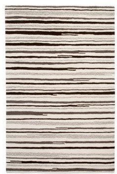 Prolana Handgefertigter Flor-Teppich Tuft "Stripes" aus Wolle - versch. Größen