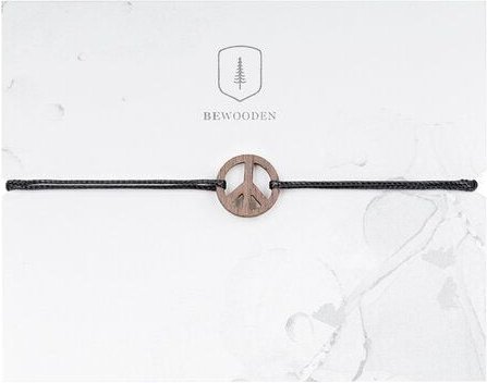 BeWooden Holzarmband Peace – handgefertigter, nachhaltiger Schmuck mit Friedenssymbol