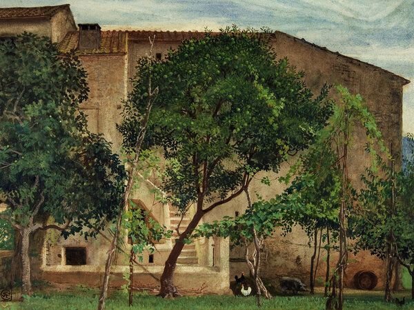 Photocircle Poster / Leinwandbild - Walter Crane: Italienisches Bauernhaus