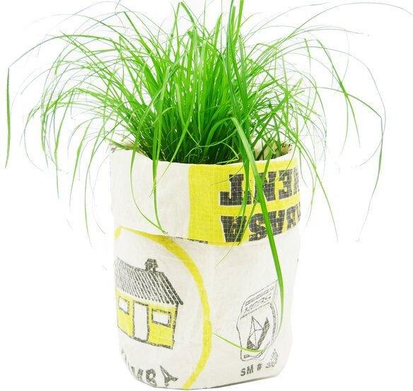 Nyuzi Blackwhite Korb | Upcycling Aufbewahrungskorb aus recyceltem Zementsack