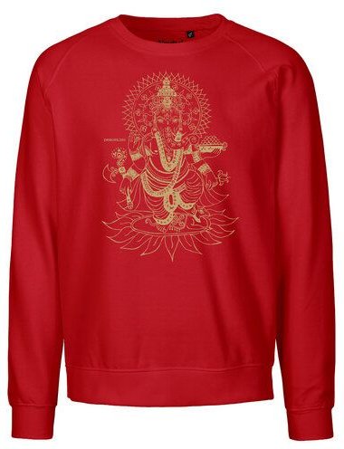 Peaces.bio - handbedruckte Biomode Bio Damen-Sweatshirt Loose Fit Ganesha