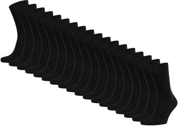 Opi & Max 18er Set schwarze Biobaumwollsocken