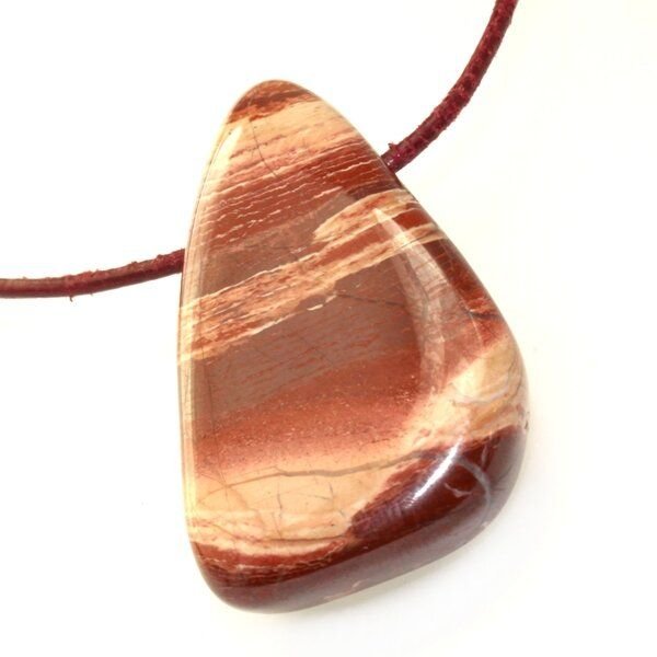 OneWorldMinerals Schlangenhautjaspis Edelstein - Schmuckanhänger, gebohrt