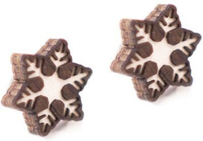 BeWooden Ohrstecker mit Holzdetails | Motiv Weihnachten | Verschiedene Varianten