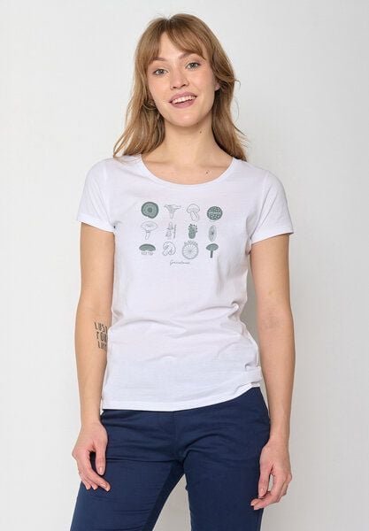 GREENBOMB Bike Mushrooms 2 Loves - Lässiges T-Shirt aus Bio-Baumwolle / hochwertiger Print / GOTS / Fair & Vegan