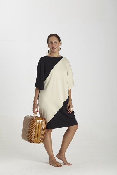 B.e Quality Zweifarbiger Kimono - Biologischer Pima Baumwolle