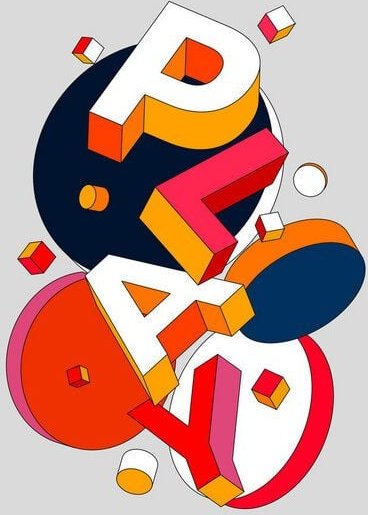 Photocircle Poster / Leinwandbild - PLAY Typography