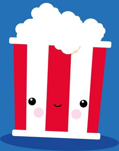 Photocircle Poster / Leinwandbild - Kinderzimmerbild Kawaii Popcorn